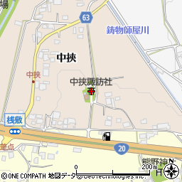 中挟諏訪神社周辺の地図