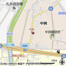 長野県塩尻市中挾11108-1周辺の地図