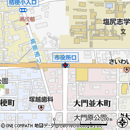 市役所口周辺の地図