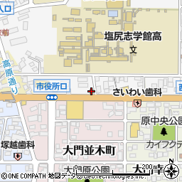 すき家塩尻志学館高校前店周辺の地図