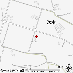 茨城県行方市次木954周辺の地図