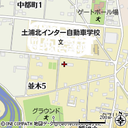 茨城県土浦市並木5丁目5518周辺の地図