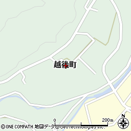 岐阜県高山市越後町周辺の地図