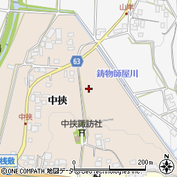 長野県塩尻市中挾周辺の地図