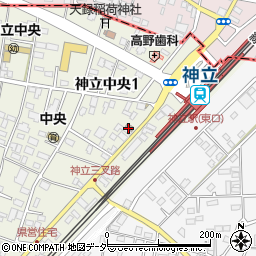 神立駅前郵便局周辺の地図