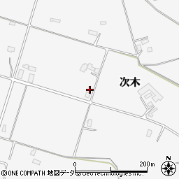 茨城県行方市次木1033周辺の地図