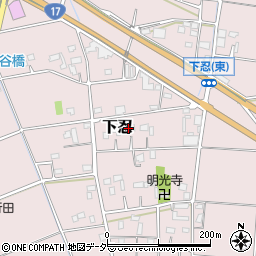 埼玉県行田市下忍2393周辺の地図
