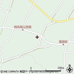 長野県東筑摩郡朝日村西洗馬1684周辺の地図