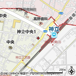 ファミリーマート土浦神立駅前店周辺の地図