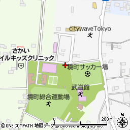 16、境町文化村駐車場周辺の地図