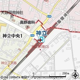 神立駅周辺の地図