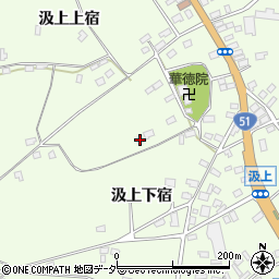 茨城県鉾田市汲上周辺の地図