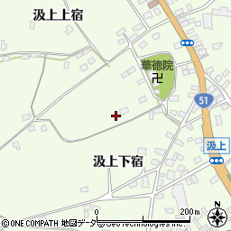 茨城県鉾田市汲上周辺の地図