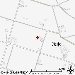 茨城県行方市次木1037周辺の地図