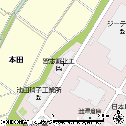 習志野化工株式会社　埼玉工場周辺の地図