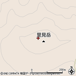 里見岳周辺の地図