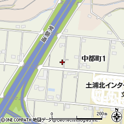 茨城県土浦市中都町周辺の地図