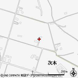 茨城県行方市次木1105周辺の地図