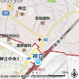 筑波銀行神立支店周辺の地図