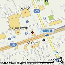 東日本三菱花園インター店周辺の地図