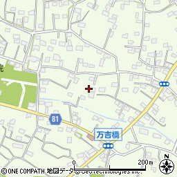 埼玉県熊谷市万吉周辺の地図