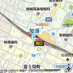 東武鉄道株式会社　加須駅周辺の地図