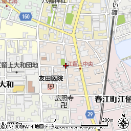 福井県坂井市春江町江留上中央周辺の地図
