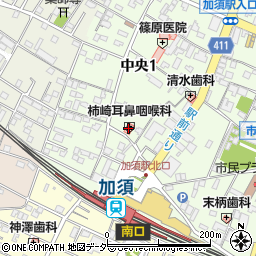 柿崎耳鼻咽喉科医院周辺の地図