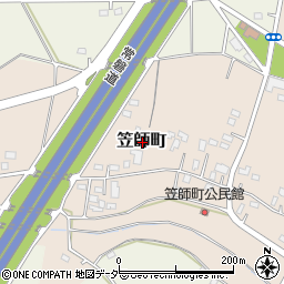 茨城県土浦市笠師町周辺の地図