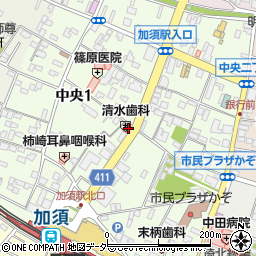 焼肉ダイニング 加須園周辺の地図