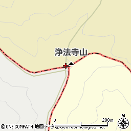 浄法寺山周辺の地図