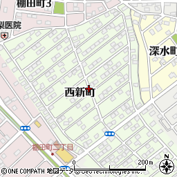 埼玉県行田市西新町周辺の地図