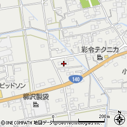埼玉県深谷市小前田168周辺の地図