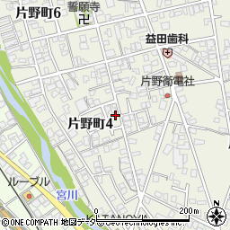 岐阜県高山市片野町4丁目周辺の地図