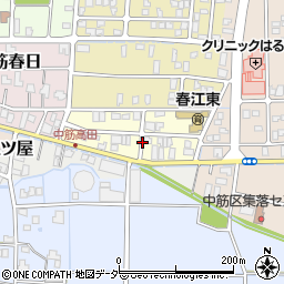 福井県坂井市春江町中筋高田周辺の地図