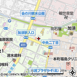 足利銀行加須支店 ＡＴＭ周辺の地図
