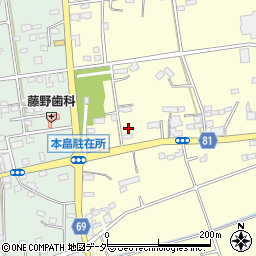 埼玉県深谷市本田158周辺の地図
