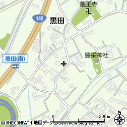埼玉県深谷市黒田1436-3周辺の地図