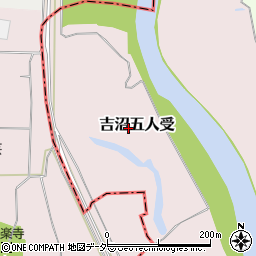 茨城県つくば市吉沼五人受周辺の地図