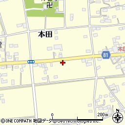 埼玉県深谷市本田4170周辺の地図