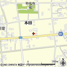 埼玉県深谷市本田1862周辺の地図