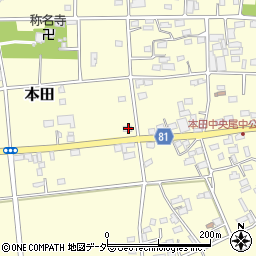 埼玉県深谷市本田1886周辺の地図