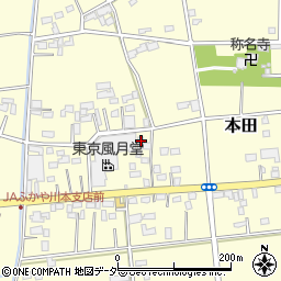 埼玉県深谷市本田375-1周辺の地図