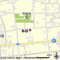 埼玉県深谷市本田1868周辺の地図