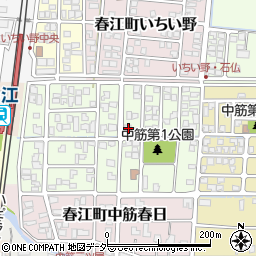 福井県坂井市春江町中筋大手42周辺の地図