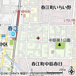 福井県坂井市春江町中筋大手78周辺の地図