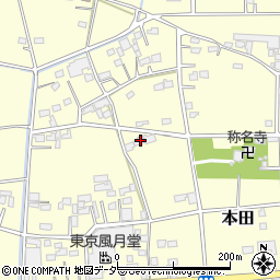 埼玉県深谷市本田406周辺の地図