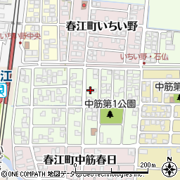 福井県坂井市春江町中筋大手44周辺の地図