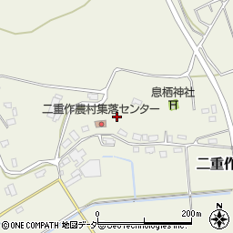 茨城県鉾田市二重作周辺の地図