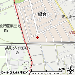埼玉県深谷市緑台21周辺の地図